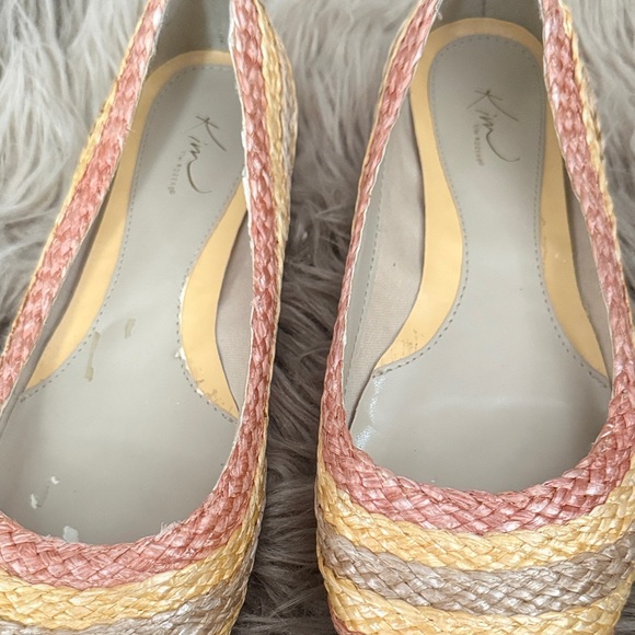 Pink and Yellow Woven Flats - Picture 9 of 10